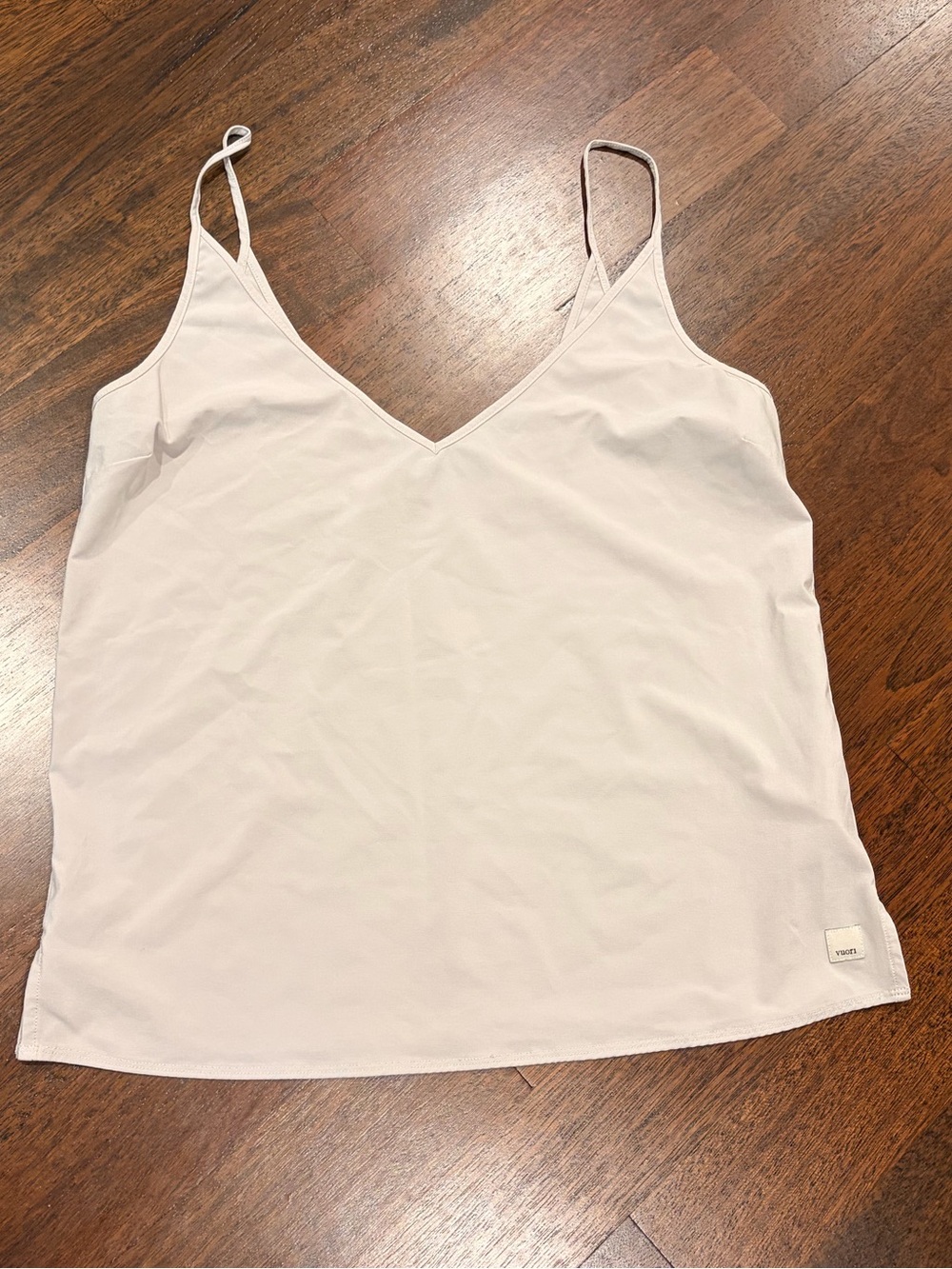 Vuori White V-Neck Lightweight Cami